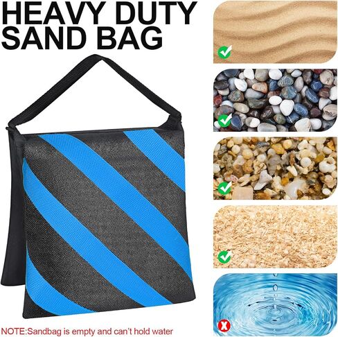 Jerify 12 Packs Photography Weight Bags Photo Studio Filled Weight Bag Empty Heavy Sandbag Set for Photography Tripod Stand Light Stand Sports Outdoor Photo Video Studio Boom Brackets (Blue) in Kuwait