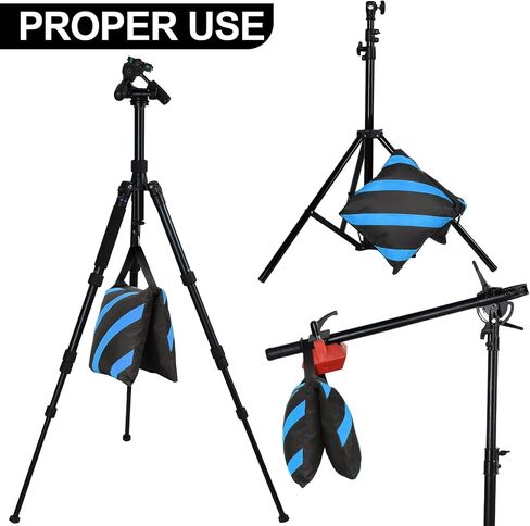 Jerify 12 Packs Photography Weight Bags Photo Studio Filled Weight Bag Empty Heavy Sandbag Set for Photography Tripod Stand Light Stand Sports Outdoor Photo Video Studio Boom Brackets (Blue) in Kuwait