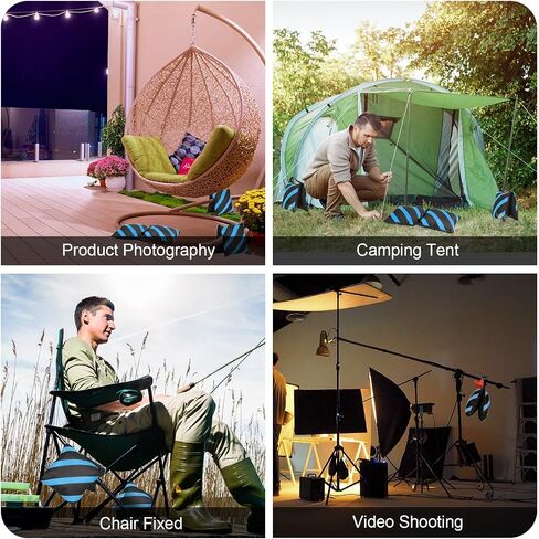Jerify 12 Packs Photography Weight Bags Photo Studio Filled Weight Bag Empty Heavy Sandbag Set for Photography Tripod Stand Light Stand Sports Outdoor Photo Video Studio Boom Brackets (Blue) in Kuwait