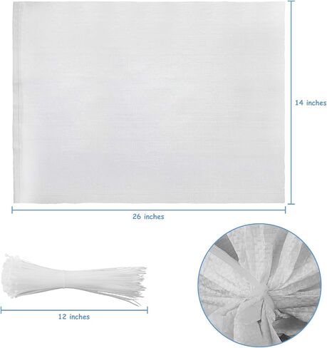 100 Pieces Empty Sandbag Heavy Duty Flooding Outdoor Woven Polypropylene Sand Bags with Solid Ties for UV Protection Emergency Situation Roadblock Building Construction, 26 x 14 Inches in Saudi Arabia