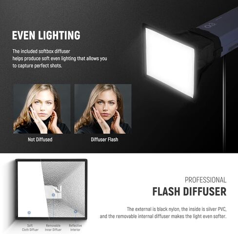 NEEWER Q3 200Ws 2.4G TTL Flash (الإصدار الثاني)، 1/8000 HSS GN58 ستروب ضوء التصوير الفوتوغرافي المحمول Monolight مع ناشر Softbox / بطارية ليثيوم 3200 مللي أمبير / 500 قوة كاملة / إعادة التدوير في 0.01-1.8 ثانية in Kuwait