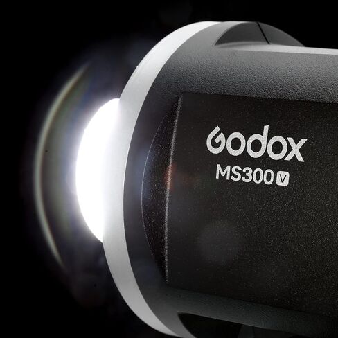 Godox MS300V MS300-V Studio Flash, 300ws 5600K Daylight Bowens Mount Monolight, Built-in Godox 2.4G Wireless System, 0.1-1.3s Recycle Time, LED Modelling Lamp in Saudi Arabia