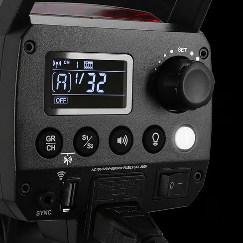 Godox MS300V MS300-V Studio Flash, 300ws 5600K Daylight Bowens Mount Monolight, Built-in Godox 2.4G Wireless System, 0.1-1.3s Recycle Time, LED Modelling Lamp in Saudi Arabia