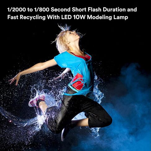 Godox MS300V MS300-V Studio Flash, 300ws 5600K Daylight Bowens Mount Monolight, Built-in Godox 2.4G Wireless System, 0.1-1.3s Recycle Time, LED Modelling Lamp in Saudi Arabia