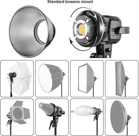 GVM 80W CRI97+ 5600K ضوء LED ضوء فيديو مع مجموعة تركيب بونز وإخراج مستمر إضاءة ضوئية من أجل يوتيوب Vlog Studio الأطفال ضوء التصوير الفوتوغرافي للزفاف مع عاكس in Saudi Arabia