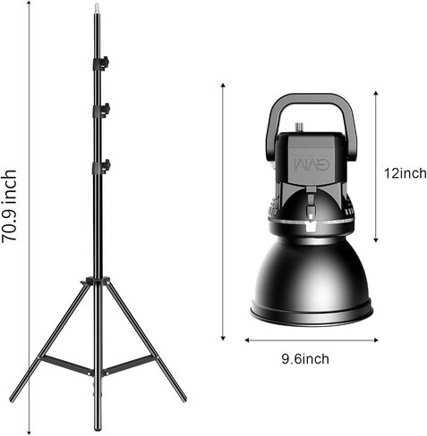 GVM 80W CRI97+ 5600K ضوء LED ضوء فيديو مع مجموعة تركيب بونز وإخراج مستمر إضاءة ضوئية من أجل يوتيوب Vlog Studio الأطفال ضوء التصوير الفوتوغرافي للزفاف مع عاكس in Saudi Arabia