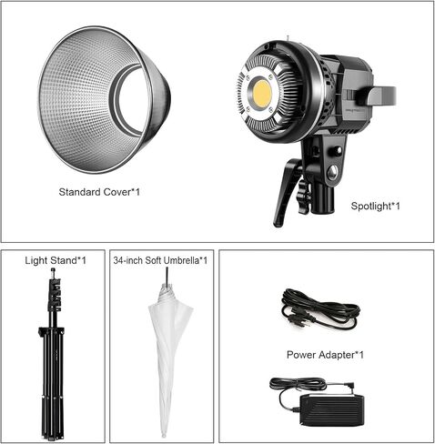 GVM 80W CRI97+ 5600K ضوء LED ضوء فيديو مع مجموعة تركيب بونز وإخراج مستمر إضاءة ضوئية من أجل يوتيوب Vlog Studio الأطفال ضوء التصوير الفوتوغرافي للزفاف مع عاكس in Saudi Arabia