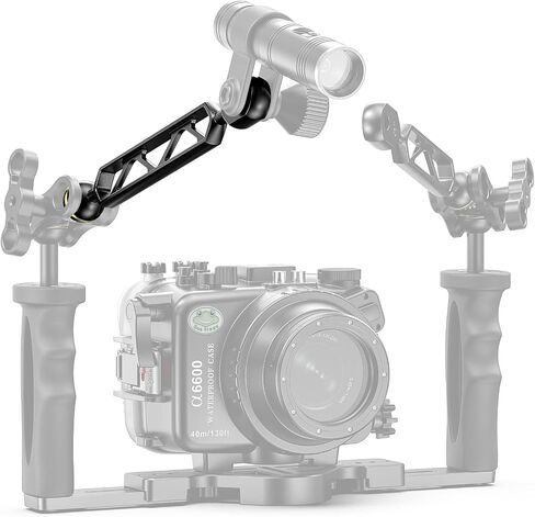 Seafrogs 8.0" Essential Diving Equipment Ball Arm Ball to YS Mount Arm Underwater Photography Gear Lighting System Aluminum Alloy Diving Equipment Accessory Lightweight Arms AM-6 in Saudi Arabia