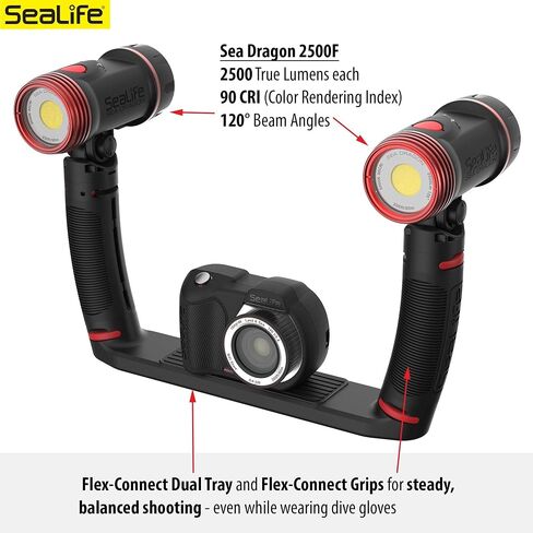 SeaLife Micro 3.0 Pro Duo 5000 Set Underwater Camera & Dual Light Set for Photography and Video, Easy Set-up, Wireless Transfer, Includes Travel case in Saudi Arabia