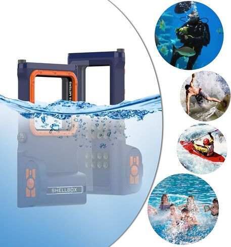 MRUOZRUI Bluetooth Connection 3rd Gen Diving Waterproof Case, Professional 15m/50ft Underwater Photo & Video Case for Snorkeling, Scuba Dive Phone Case Fits for iPhone/Samsung/Universal Black-Purple in Kuwait