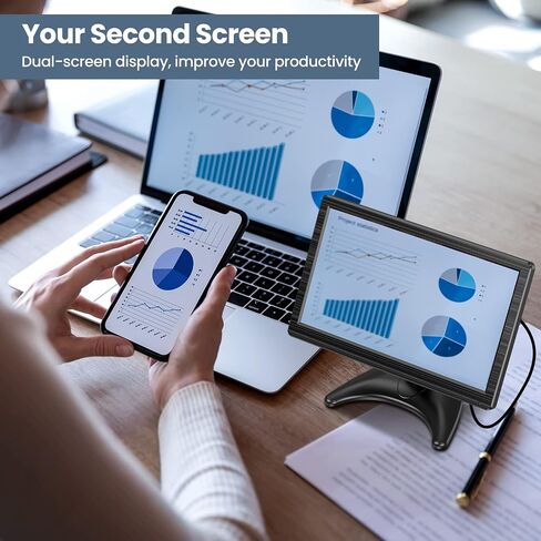 Eyoyo 8 Inch HDMI Monitor Small LCD Screen Mini Monitors 1024x768 4:3 TFT HD CCTV Security Display with Speakers HDMI VGA BNC AV Ypbpr Input for Computer PC Laptop RasPi Camera in Saudi Arabia