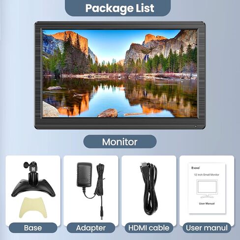 Eyoyo 8 Inch HDMI Monitor Small LCD Screen Mini Monitors 1024x768 4:3 TFT HD CCTV Security Display with Speakers HDMI VGA BNC AV Ypbpr Input for Computer PC Laptop RasPi Camera in Saudi Arabia