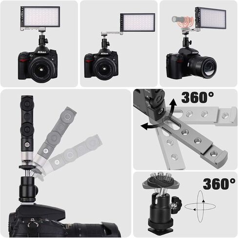 Pixel G1s RGB Video Light, Built-in 12W Rechargeable Battery LED Camera Light Full Color 12 Common Light Effects, CRI≥97 2500-8500K LED Video Light Panel with Aluminum Alloy Body in Saudi Arabia
