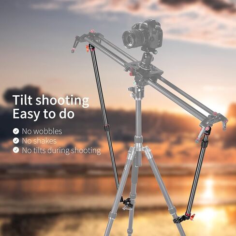 Neewer Camera Slider Support Arm Stabilizer, 2-Pack Adjustable Tripod Stability Arm for Increasing Stability in Aluminum Alloy, Extendable Poles for Camera Video Slider Rail with C Clamps and BallHead in Saudi Arabia