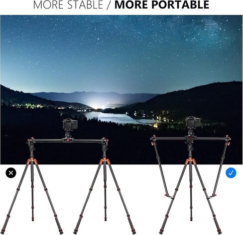 Neewer Camera Slider Support Arm Stabilizer, 2-Pack Adjustable Tripod Stability Arm for Increasing Stability in Aluminum Alloy, Extendable Poles for Camera Video Slider Rail with C Clamps and BallHead in Saudi Arabia