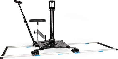 PROAIM Supreme Cinema Dolly + مسار مستقيم بطول 12 قدم، بازوكا تلسكوبي، مقعد. إعداد 3 أرجل/4 أرجل، مقبض دوللي قابل للتمديد، حركة سلسة على المسار. دوللي مستقرة/لقطات التتبع + حقيبة الطيران (DL-254-00) in Saudi Arabia