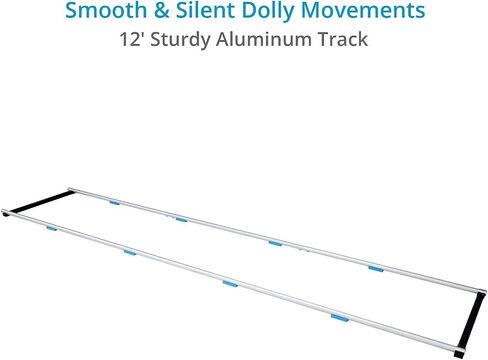 PROAIM Supreme Cinema Dolly + مسار مستقيم بطول 12 قدم، بازوكا تلسكوبي، مقعد. إعداد 3 أرجل/4 أرجل، مقبض دوللي قابل للتمديد، حركة سلسة على المسار. دوللي مستقرة/لقطات التتبع + حقيبة الطيران (DL-254-00) in Saudi Arabia