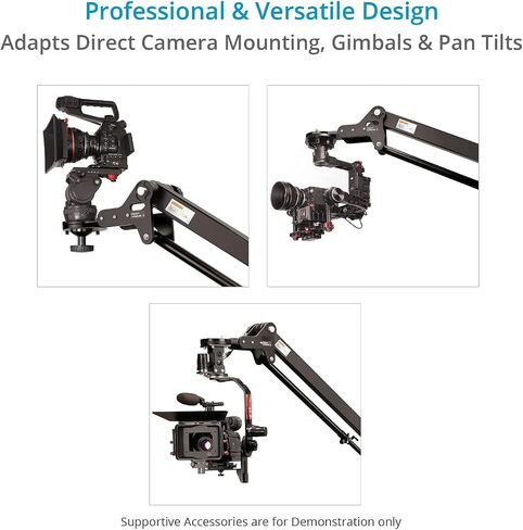 Proaim 7' Wave-2 Telescopic Video Jib Crane for Camera, Pan-tilts & Gimbals. 75mm, 100mm & Flat Base Mount. Compact & Adaptable, 2-Arm Strong Design. Smooth & Stable Pan-tilt Moves + Bag (P-WV-2) in Saudi Arabia