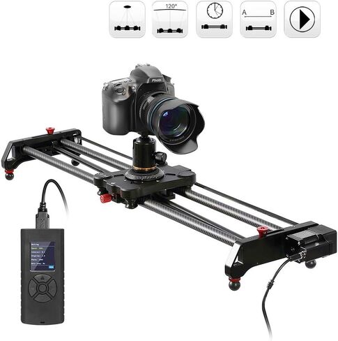 GVM Great Video Maker Camera Motorized Slider,48"/120CM,Automatic Round Trip,Time Lapse,Panoramic Shooting,Video Capture,Slider Smooth and Stable,with Battery in Saudi Arabia