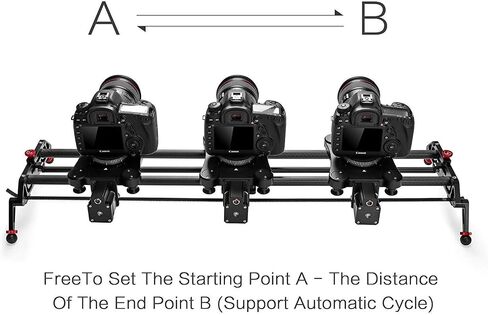 GVM Great Video Maker Camera Motorized Slider,48"/120CM,Automatic Round Trip,Time Lapse,Panoramic Shooting,Video Capture,Slider Smooth and Stable,with Battery in Saudi Arabia