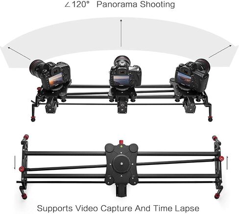 GVM Great Video Maker Camera Motorized Slider,48"/120CM,Automatic Round Trip,Time Lapse,Panoramic Shooting,Video Capture,Slider Smooth and Stable,with Battery in Saudi Arabia