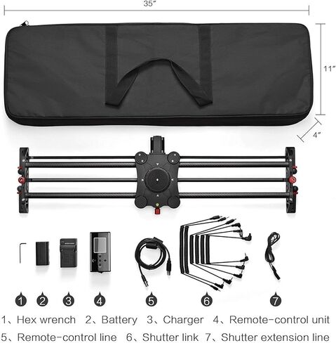 GVM Great Video Maker Camera Motorized Slider,48"/120CM,Automatic Round Trip,Time Lapse,Panoramic Shooting,Video Capture,Slider Smooth and Stable,with Battery in Saudi Arabia