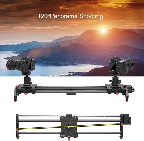 GVM Great Video Maker Camera Motorized Slider,48"/120CM,Automatic Round Trip,Time Lapse,Panoramic Shooting,Video Capture,Slider Smooth and Stable,with Battery in Saudi Arabia