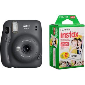 Fujifilm Instax Mini 11 Instant Film Camera, Ice White - with Fujifilm instax Mini Instant Daylight Film Twin Pack, 20 Exposures in Saudi Arabia