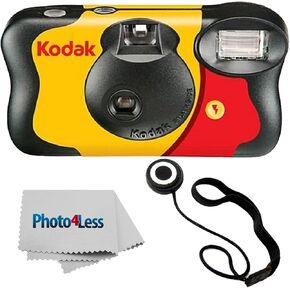 Kodak Fun Saver Single Use Camera / 27 Exp Roll + Hand Strap + Cloth in Kuwait