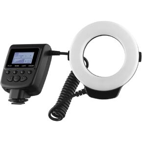Digital Nc 48 Macro LED Ring Light & Ring Flash with LCD Display Compatible with Nikon, Canon, Sony, Panasonic, Leica, Fujifilm, Pentax & Olympus DSLR's in Saudi Arabia