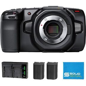 حزمة الطاقة لكاميرا سينما الجيب بتصميم Blackmagic بدقة 4K (CINECAMPOCHDMFT4K) - تتضمن بطاريتين (2) إضافيتين LP-E6، وشاحن بطارية مزدوج، وقماش من الألياف الدقيقة SolidSignal in Kuwait
