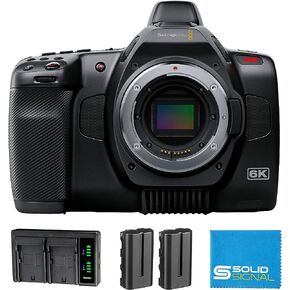 حزمة الطاقة لكاميرا سينما الجيب بتصميم Blackmagic بدقة 4K (CINECAMPOCHDMFT4K) - تتضمن بطاريتين (2) إضافيتين LP-E6، وشاحن بطارية مزدوج، وقماش من الألياف الدقيقة SolidSignal in Kuwait
