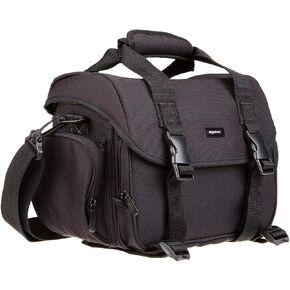 Amazon Basics Large DSLR Gadget Bag, Black with Grey Interior