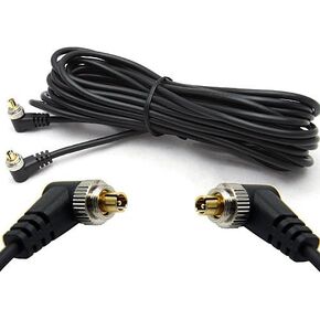 DSLRKIT 5M 16ft Male to Male M-M Flash PC Sync Cable Cord with Screw Lock in Saudi Arabia