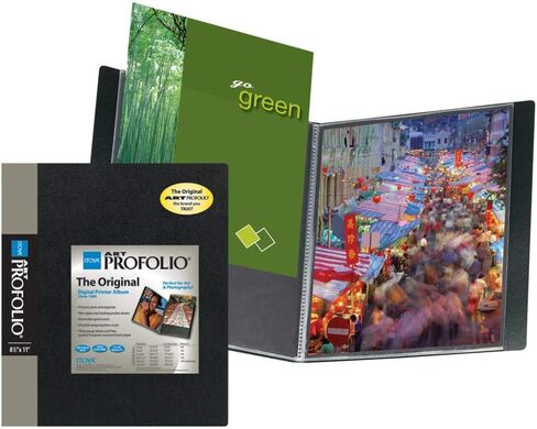 Itoya Original Art ProFolio 13x19 Black Photo Album Book with 48 Pages - Protective Binder with Plastic Sleeves in Saudi Arabia