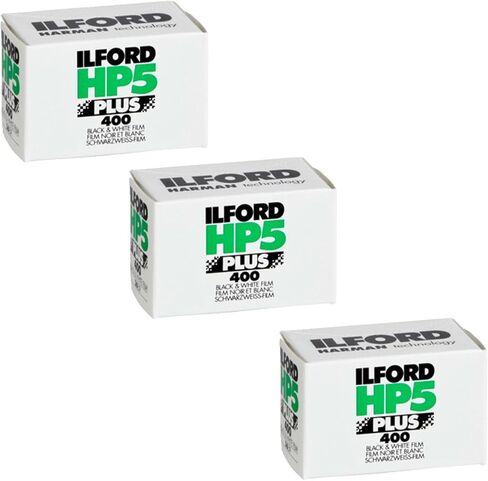 Ilford 1574577 HP5 Plus, Black and White Print Film, 35 mm, ISO 400, 36 Exposures (Pack of 3) in Kuwait