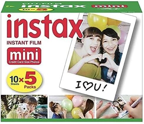 Fujifilm Instax Mini Instant Film, 10 Sheets×5 Pack(Total 50 Shoots) in Saudi Arabia