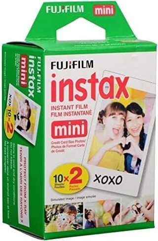 Fujifilm Instax Mini 11 Instant Film Camera, Ice White - with Fujifilm instax Mini Instant Daylight Film Twin Pack, 20 Exposures in Kuwait