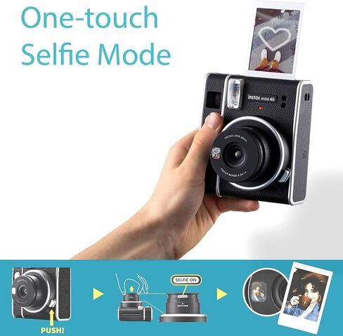Fujifilm Instax Mini 40 Instant Camera + Mini Twin Pack Film (20 Sheets) + Case in Saudi Arabia