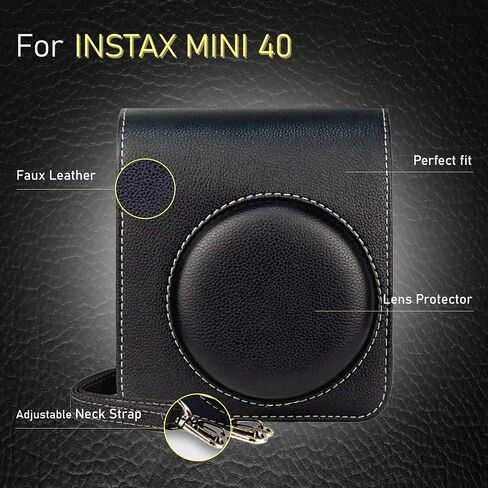 Fujifilm Instax Mini 40 Instant Camera + Mini Twin Pack Film (20 Sheets) + Case in Saudi Arabia