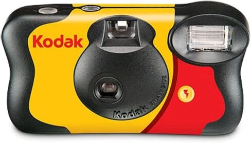 Kodak Fun Saver Single Use Camera / 27 Exp Roll + Hand Strap + Cloth in Kuwait