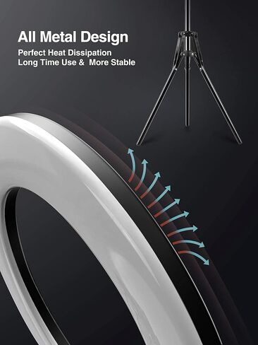 Elitehood 12’’ Ring Light with Tripod Stand (72’’ Tall) & iPad/Phone Holder, Dimmable Selfie Circle LED Lights Ringlight for Video Recording, Conference, Makeup, Laptop, Computer, Webcam, YouTube in Kuwait