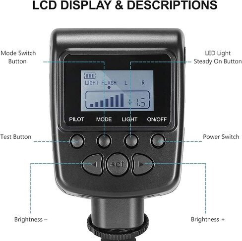 Digital Nc 48 Macro LED Ring Light & Ring Flash with LCD Display Compatible with Nikon, Canon, Sony, Panasonic, Leica, Fujifilm, Pentax & Olympus DSLR's in Saudi Arabia