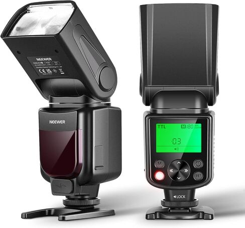 NEEWER Upgraded NW645II-N TTL Flash Speedlite, GN58 HSS Optical Slave Rear Curtain Sync Compatible with D4 D5 D6 D90 D750 D780 D800 D810 D850 D3500 D5300 D7500 Z9 Zfc Z50 Z5 Z6 Z7 Z6II Z7II in Saudi Arabia