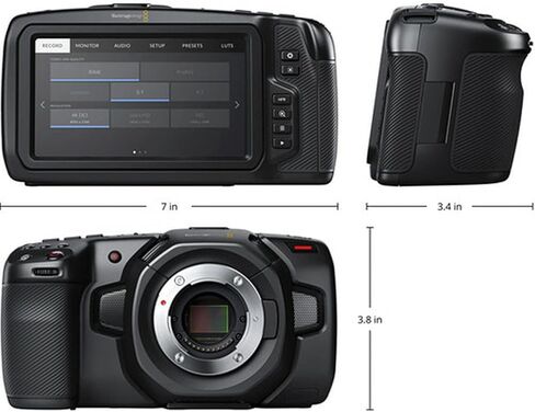 حزمة الطاقة لكاميرا سينما الجيب بتصميم Blackmagic بدقة 4K (CINECAMPOCHDMFT4K) - تتضمن بطاريتين (2) إضافيتين LP-E6، وشاحن بطارية مزدوج، وقماش من الألياف الدقيقة SolidSignal in Kuwait