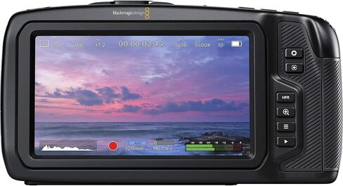 Blackmagic Design Pocket Cinema Camera 6K Pro Bundle – Includes SanDisk Extreme Pro 64GB SDXC Card, Additional NP-F570 Battery, Dual Battery Charger, and SolidSignal Microfiber Cloth in Kuwait