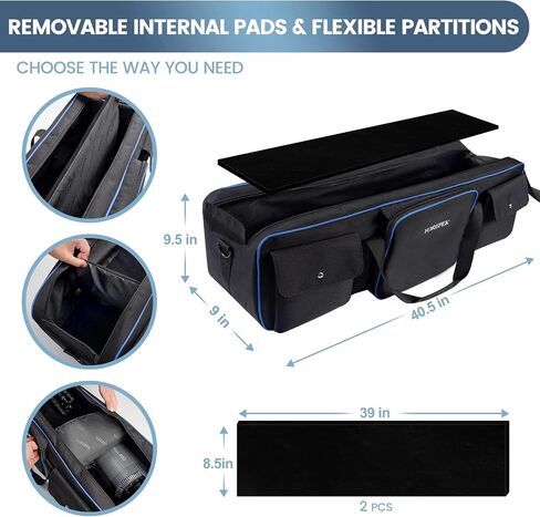 YOREPEK 30.5" Heavy Tripod Carrying Case Bag with 2 Padding Protective Pads | Large Photo Studio Equipment Case for Tripods, Monopods, Speaker Stands, Boom Stands, Camcorders, and Mic Stands, Travel in Saudi Arabia