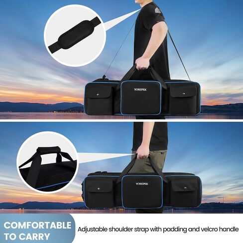 YOREPEK 30.5" Heavy Tripod Carrying Case Bag with 2 Padding Protective Pads | Large Photo Studio Equipment Case for Tripods, Monopods, Speaker Stands, Boom Stands, Camcorders, and Mic Stands, Travel in Saudi Arabia