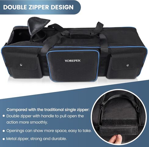 YOREPEK 30.5" Heavy Tripod Carrying Case Bag with 2 Padding Protective Pads | Large Photo Studio Equipment Case for Tripods, Monopods, Speaker Stands, Boom Stands, Camcorders, and Mic Stands, Travel in Saudi Arabia