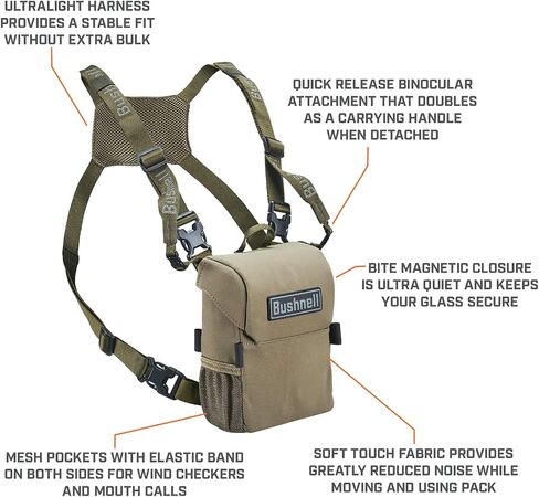 Bushnell Vault Binoculars Pack, Rugged Carrying Case for Outdoor Enthusiasts with Water-Resistant Design and Multiple Pockets in Saudi Arabia
